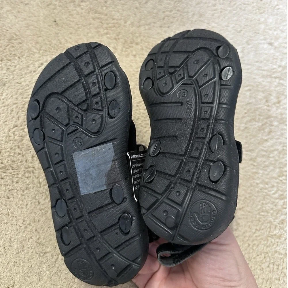 Body Glove Youth 13 Black River Sandals Mesh Water Shoes Hook Loop New